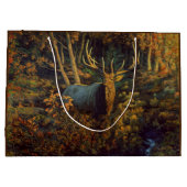 Grand Sac Cadeau Bull Elk dans la forêt d'automne (Dos)
