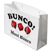 Grand Sac Cadeau Bunco Dice Cadeau La plupart Bunco (Dos Angle)