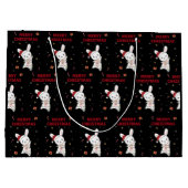Grand Sac Cadeau Bunny Merry Christmas Winter Animals Rabbits (Dos)