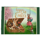 Grand Sac Cadeau Bunny vintage de Pâques (Dos)