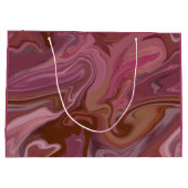 Grand Sac Cadeau Burgundy taupe Marble gift bag (Dos)