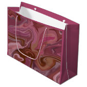 Grand Sac Cadeau Burgundy taupe Marble gift bag (Devant Angle)