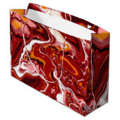 Grand Sac Cadeau Burgundy White Digital Fluid Art (Dos Angle)
