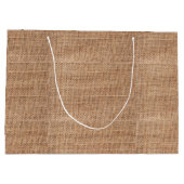 Grand Sac Cadeau Burlap rustique (Dos)