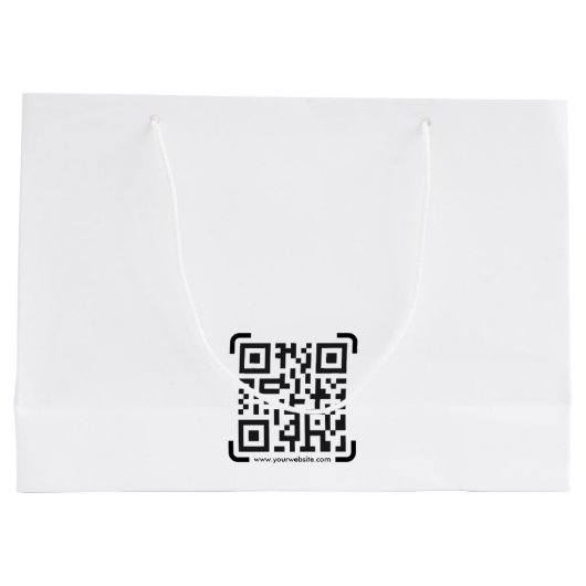Grand Sac Cadeau Business Scan QR Code Website Logo Modern Simple (Dos)