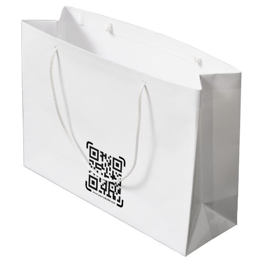 Grand Sac Cadeau Business Scan QR Code Website Logo Modern Simple (Dos Angle)