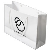 Grand Sac Cadeau Business Scan QR Code Website Logo Modern Simple (Devant Angle)