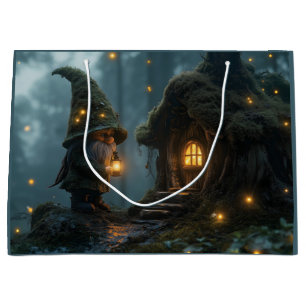 Grand Sac Cadeau Cabane de gnome enchantée au clair de lune : Fanta