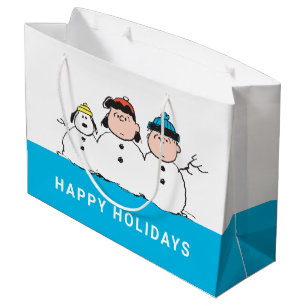 Grand Sac Cadeau cacahuètes 3 Personne Snowman