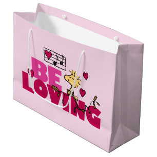 Grand Sac Cadeau cacahuètes   Saint Valentin   Woodstock Be Love