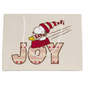 Grand Sac Cadeau cacahuètes | Snoopy & Woodstock Joy Sled Ride (Devant)