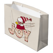 Grand Sac Cadeau cacahuètes | Snoopy & Woodstock Joy Sled Ride (Dos Angle)