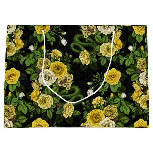 Grand Sac Cadeau Caché en rose, jaune et vert (Devant)