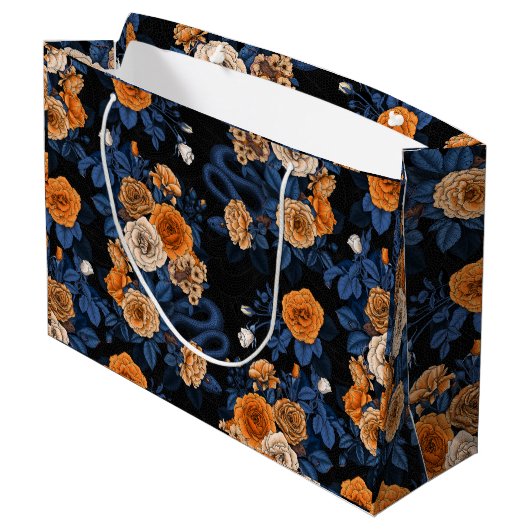 Grand Sac Cadeau Caché en rose, orange et bleu (Dos Angle)