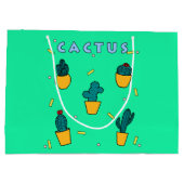 Grand Sac Cadeau Cactus (Dos)