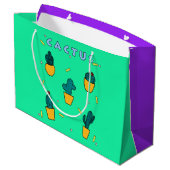 Grand Sac Cadeau Cactus (Dos Angle)