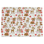 Grand Sac Cadeau Cadeau cadeau de Noël à Reindeer (Devant)