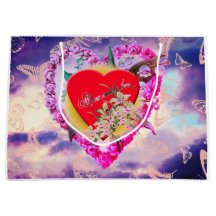 CADEAU D'ART ORIGINAL, FLEURS ET NUAGES