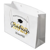 Grand Sac Cadeau Cadeau de fin d'études 2025 (Dos Angle)