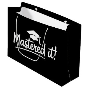 Grand Sac Cadeau Cadeau de fin d'études de master Maîtrisé