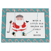 Grand Sac Cadeau Cadeau de Noël de golf (Devant)