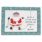 Grand Sac Cadeau Cadeau de Noël de golf (Dos)