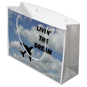 Grand Sac Cadeau Cadeau de vol (Dos Angle)