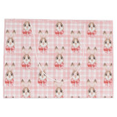 Grand Sac Cadeau Cadeau lapin rose lapin (Dos)