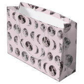 Grand Sac Cadeau Cadeau Personnalisé de Nom Céleste avec Phase de L (Dos Angle)