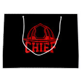 Grand Sac Cadeau Cadeau pompier | Cadeaux de pompier en chef (Devant)