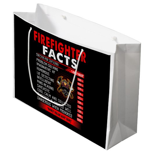 Grand Sac Cadeau Cadeau pompier | Infos sur les pompiers Cadeaux (Devant Angle)