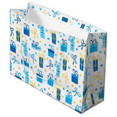 Grand Sac Cadeau Cadeaux de Hanoukka (Devant Angle)