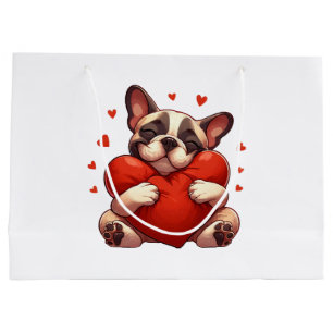 Grand Sac Cadeau Cadeaux de la Saint-Valentin Pitbull