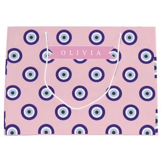 Grand Sac Cadeau Cadeaux Personnalisés avec Motif d'Oeil Maléfique (Devant)