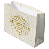 Grand Sac Cadeau Cadre photo personnalisé Joyeux Noël et Nouvel An (Dos Angle)