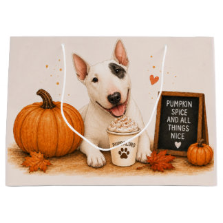 Grand Sac Cadeau Café Bull Terrier au parfum de citrouille épicée