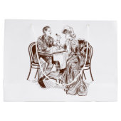 Grand Sac Cadeau café et amour (Dos)