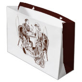 Grand Sac Cadeau café et amour (Dos Angle)