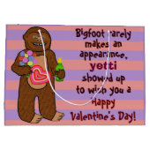 Grand Sac Cadeau Calembour drôle Sasquatch de Saint-Valentin de (Dos)