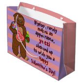 Grand Sac Cadeau Calembour drôle Sasquatch de Saint-Valentin de (Dos Angle)