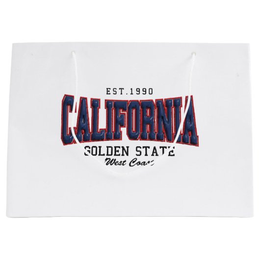 Grand Sac Cadeau Californie 3D (Devant)