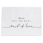 Grand Sac Cadeau Calligraphie Chic Maid Of Honor (Devant)