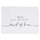 Grand Sac Cadeau Calligraphie Chic Maid Of Honor (Dos)