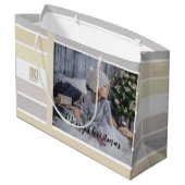 Grand Sac Cadeau Calligraphie de Noël Palette de couleurs hiver (Dos Angle)