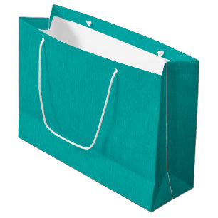 Grand Sac Cadeau Calme & simple Fond texturé turquoise