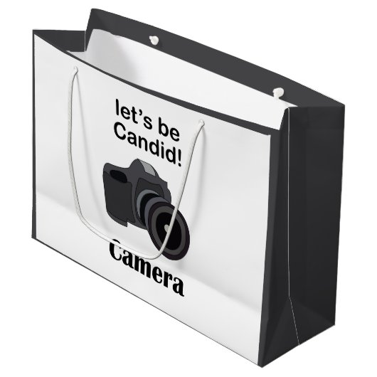Grand Sac Cadeau Camera Candid Photographer (Devant Angle)