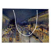 Grand Sac Cadeau Camille Pissarro - Boulevard Montmartre en nuit (Dos)