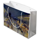 Grand Sac Cadeau Camille Pissarro - Boulevard Montmartre en nuit (Dos Angle)