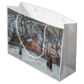 Grand Sac Cadeau Camille Pissarro - Chataigniers a Louvecienne (Dos Angle)