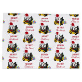 Grand Sac Cadeau Camion chariot élévateur de Noël (Dos)